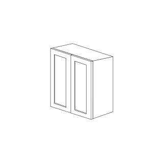 Lunar Slim Oak Shaker 24x42 Wall Cabinet - RTA