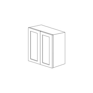 Lunar Beige Shaker 27x30 Wall Cabinet - RTA
