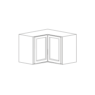 Lunar Beige Shaker 24x30 Straight Corner Wall Cabinet - RTA