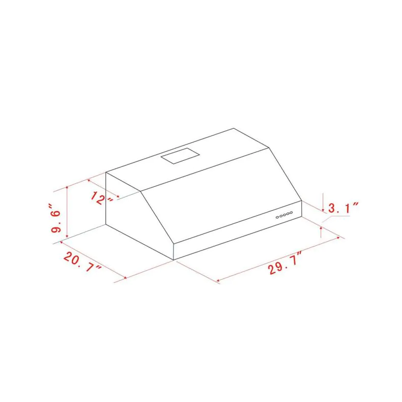 K1032 30" Under Cabinet Range Hood RTA Kitchen Cabinets