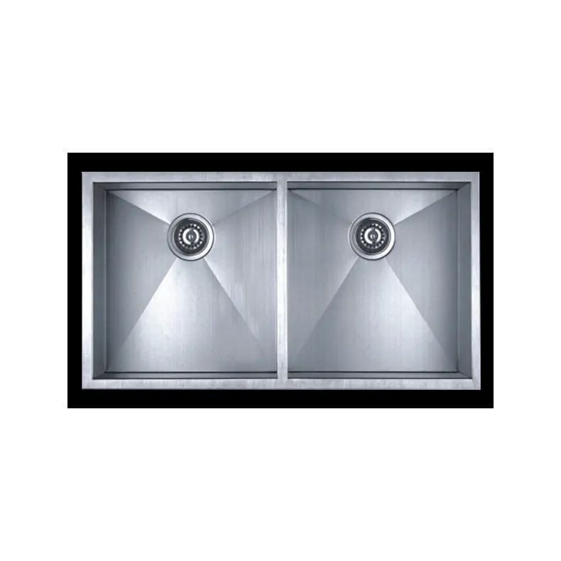 16 Gauge 32" Stainless Steel Undermount Double Sink 16 Gauge 32" Stainless Steel Undermount Double Sink