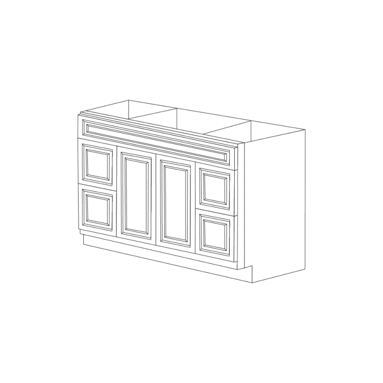 Driftwood Grey 60" Vanity Cabinet with Drawers - RTA Driftwood Grey 60" Vanity Cabinet with Drawers - RTA