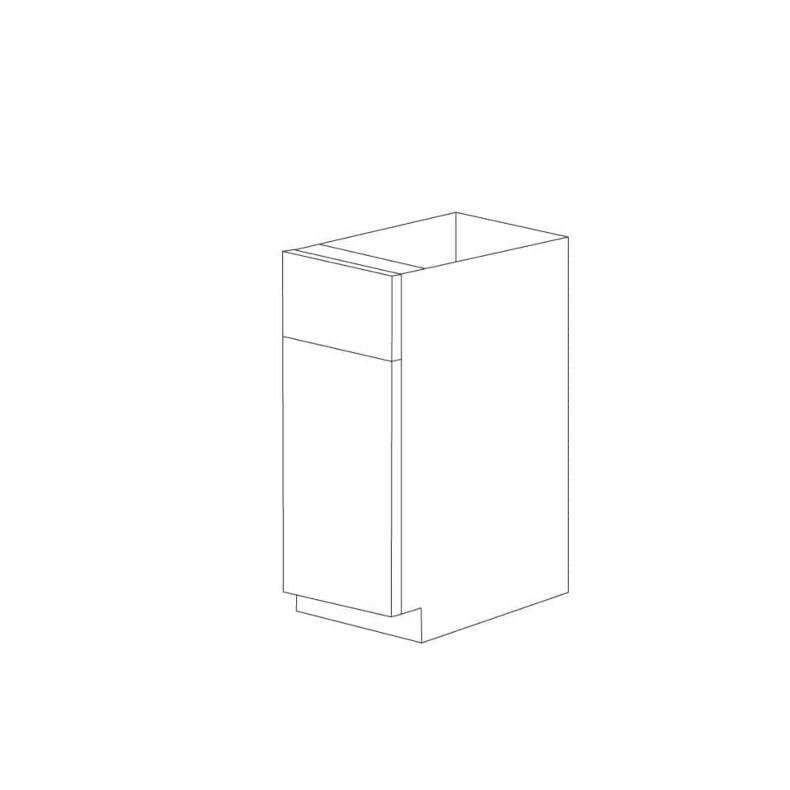 Charcoal Gray Flat Panel 9" Base Cabinet - RTA