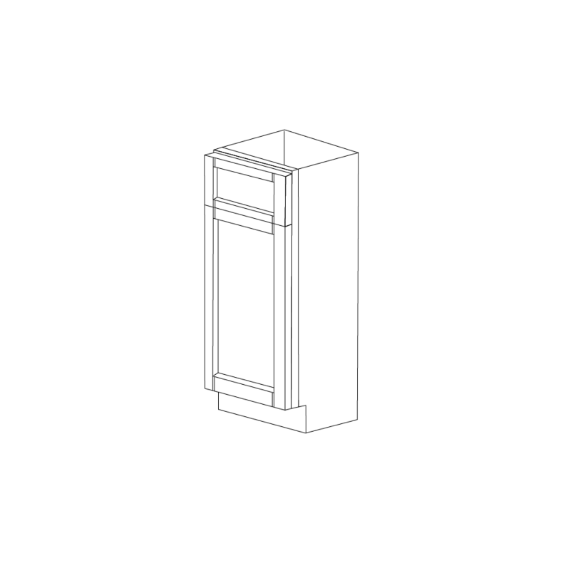 Pure White Flat Panel 9" Base Cabinet - RTA Pure White Flat Panel 9" Base Cabinet - RTA