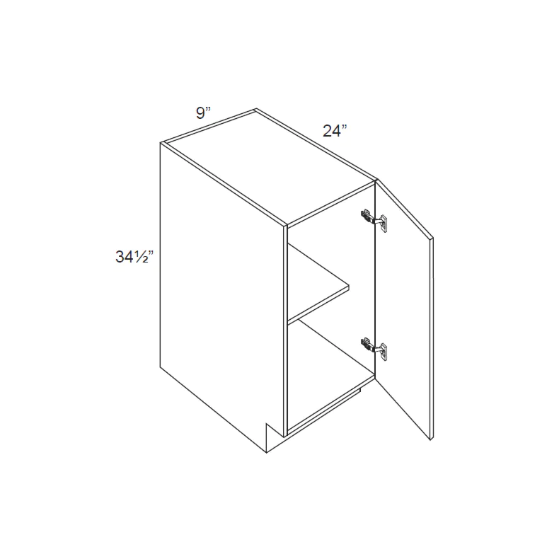 Orlando Ginger Square 9x24 Full Height Door Base Cabinet RTA Orlando Ginger Square 9x24 Full Height Door Base Cabinet RTA