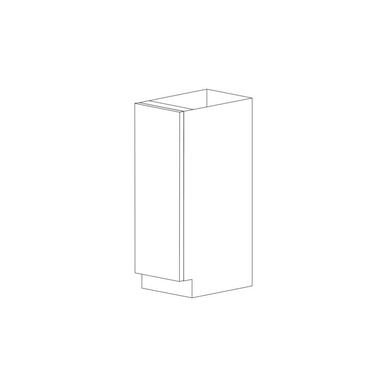 Piano Paint White Gloss 12" Base Cabinet - Assembled Piano Paint White Gloss 12" Base Cabinet - Assembled