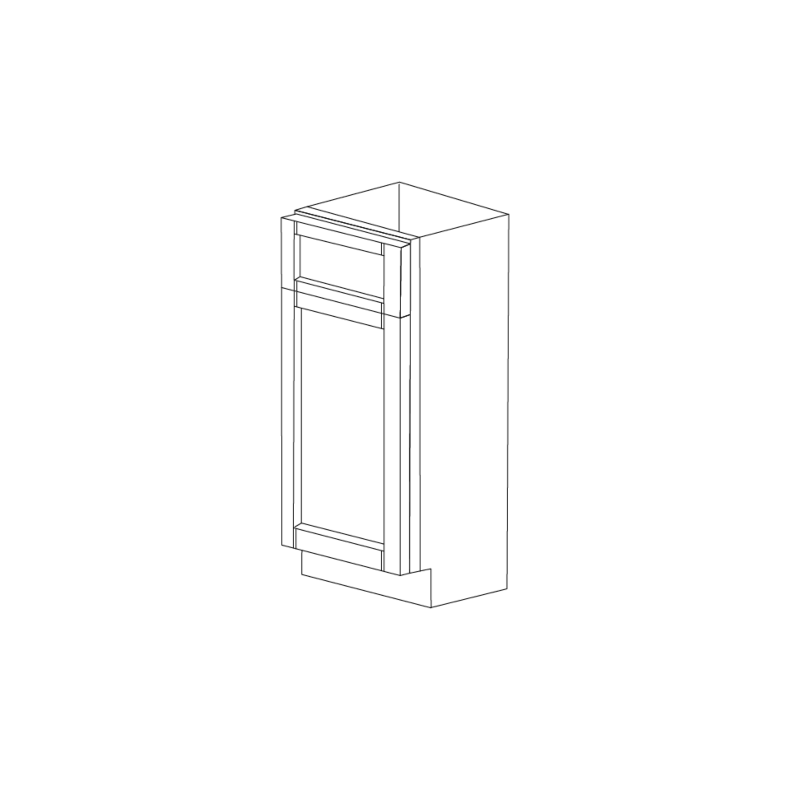 Silver Lining 12" Base Cabinet - 1 Door - Assembled