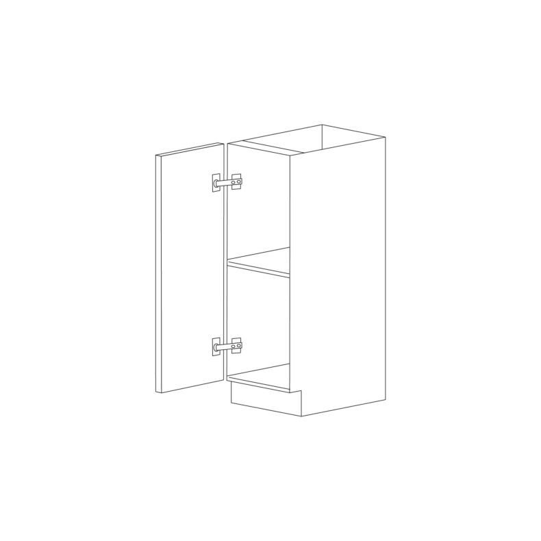 Piano Paint White Gloss 12" Base Cabinet - Assembled