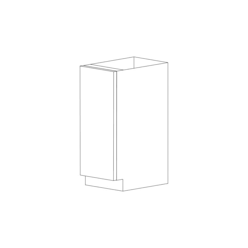 Matte Black 15" Base Cabinet - 1 Door - Assembled Matte Black 15" Base Cabinet - 1 Door - Assembled