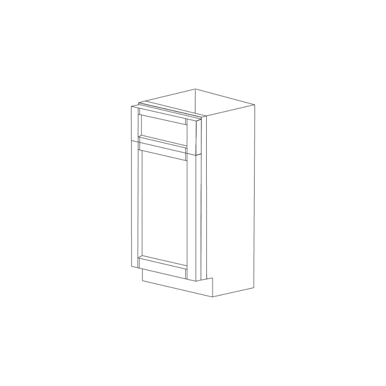 Lexington Grey Shaker 15x24 Base Cabinet - Assembled Lexington Grey Shaker 15x24 Base Cabinet - Assembled