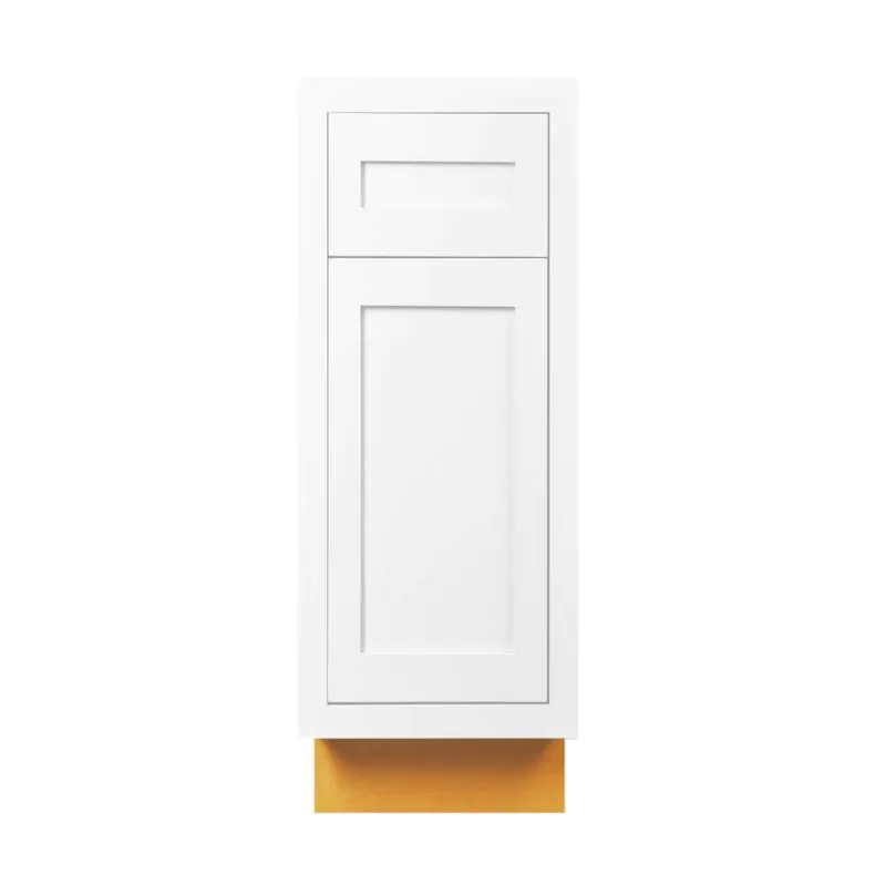 Snow White Inset Shaker 15" Base Cabinet- RTA Snow White Inset Shaker 15" Base Cabinet- RTA