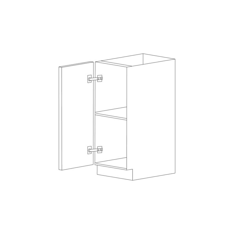 Piano Paint White Gloss 15" Base Cabinet - RTA