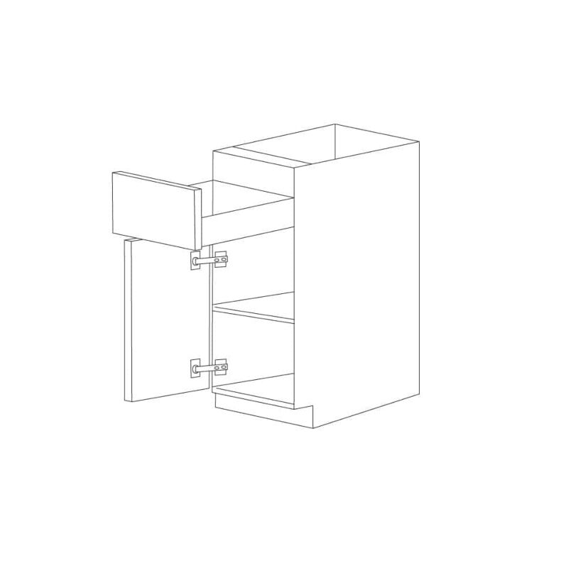 Huntington White Shaker 15" Base Cabinet RTA