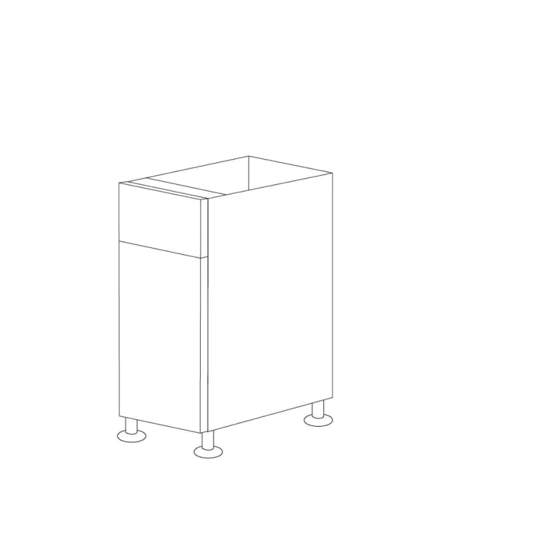 Dark Wood 18" Base Cabinet 1 Door & 1 Drawer - RTA Dark Wood 18" Base Cabinet 1 Door & 1 Drawer - RTA