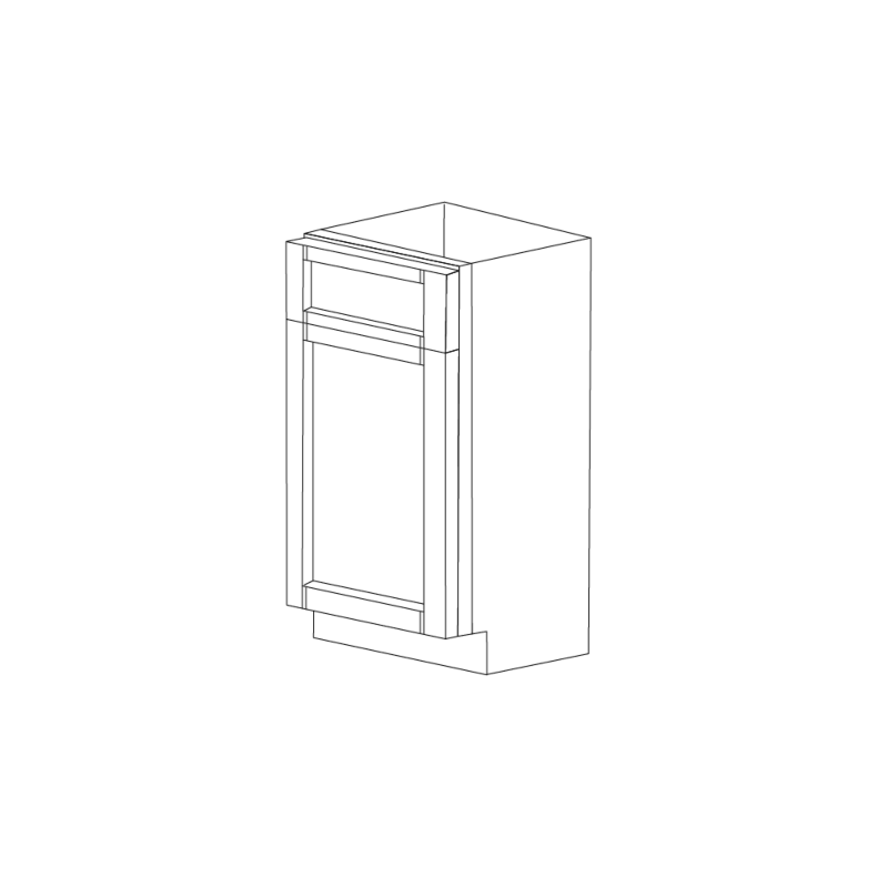 Fresno Grey Shaker 18" Base Cabinet - RTA