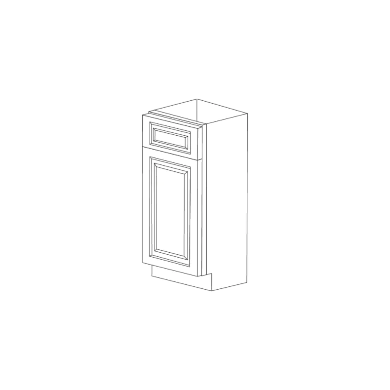 Glossy Gray 18" Base Cabinet 1 Door & 1 Drawer - RTA Glossy Gray 18" Base Cabinet 1 Door & 1 Drawer - RTA