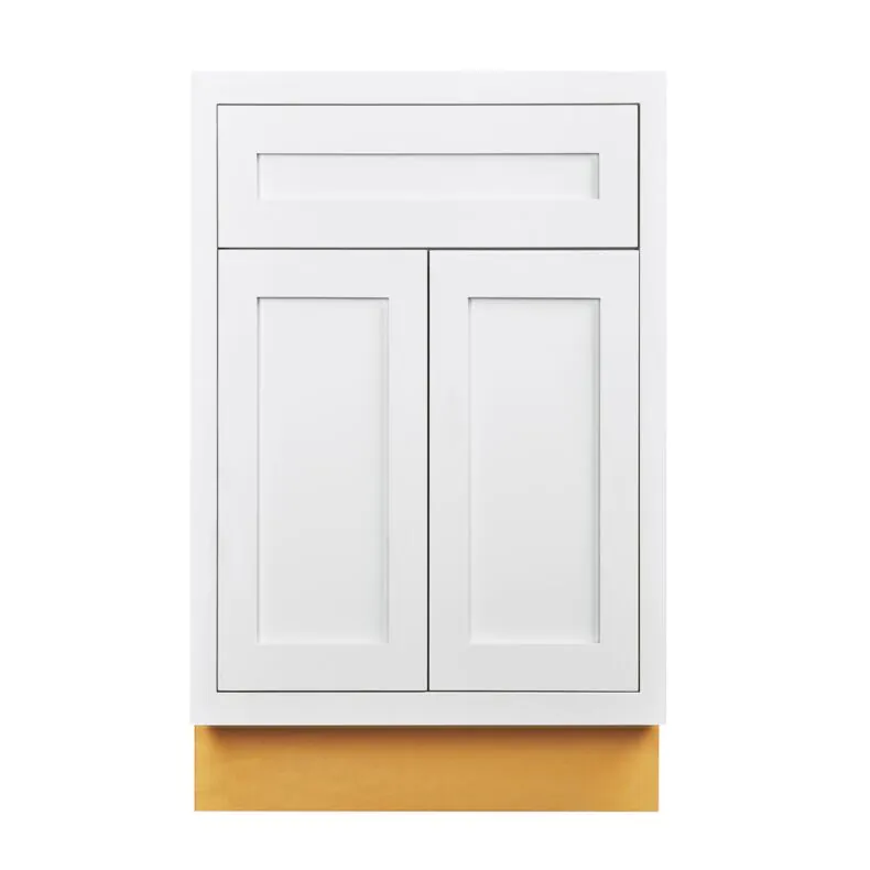 Snow White Inset Shaker 24" Base Cabinet- RTA Snow White Inset Shaker 24" Base Cabinet- RTA