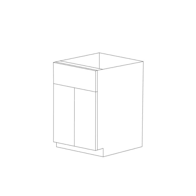 Off White Flat Panel 24" Base Cabinet - Assembled Off White Flat Panel 24" Base Cabinet - Assembled