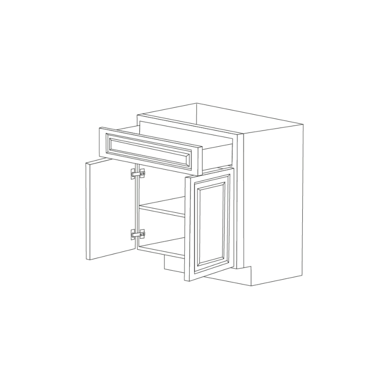Orlando Ginger Square 24" Base Cabinet RTA