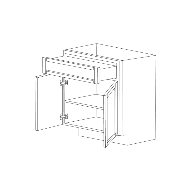 Lexington White Shaker 24x24 Base Cabinet - RTA