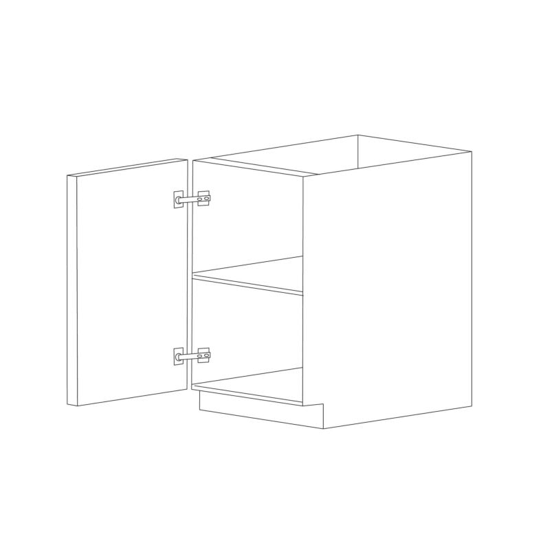Calypso Grey 24" Base Cabinet - 1 Door - Assembled