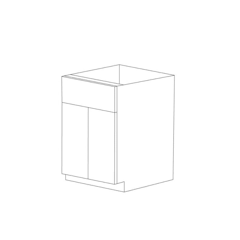 Off White Flat Panel 27" Base Cabinet - Assembled