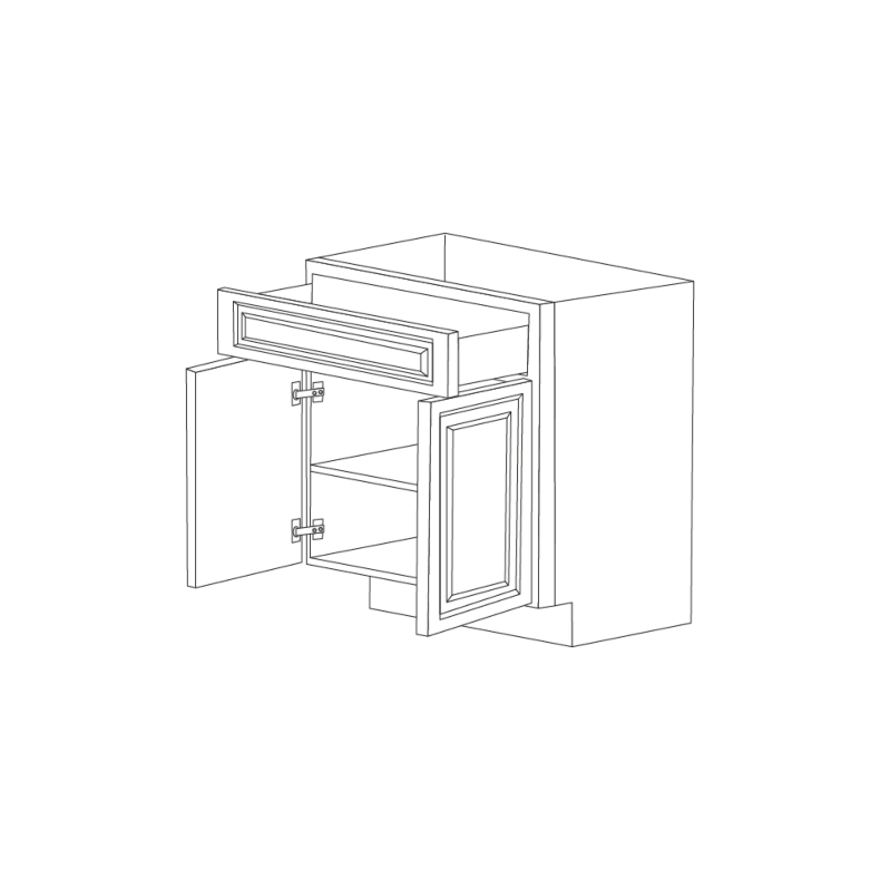 Orlando Ginger Square 27" Base Cabinet RTA