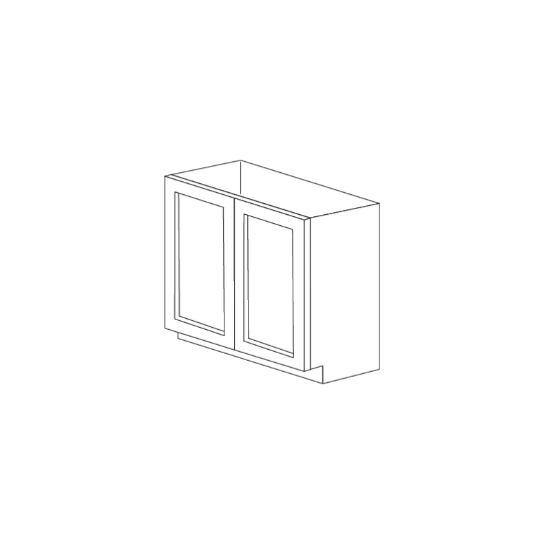 Jersey White 27" Base Cabinet with Full Height Doors - RTA