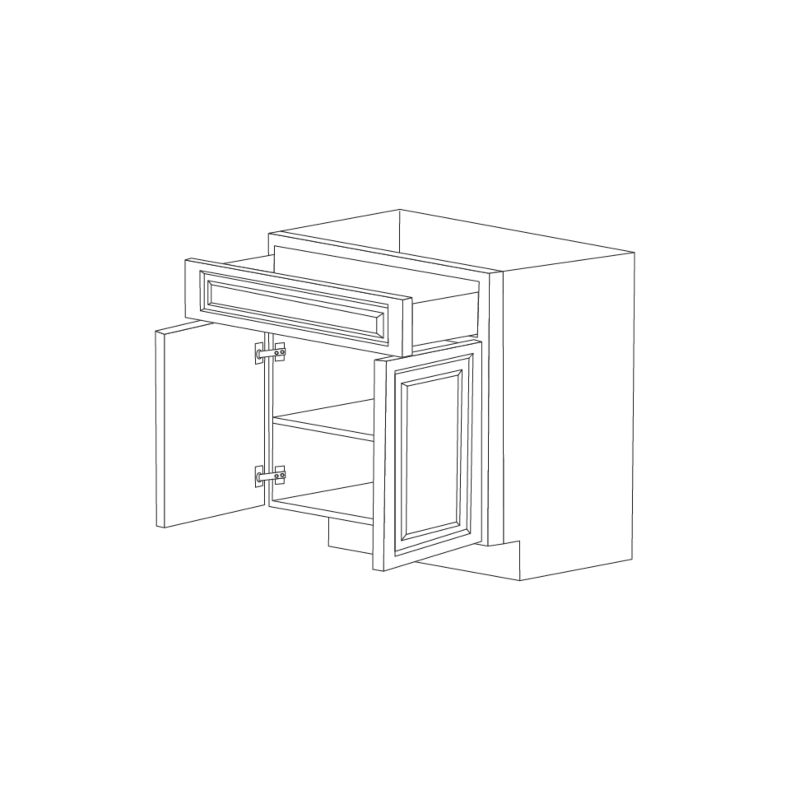 Romona Modern Gray 30" Base Cabinet - RTA