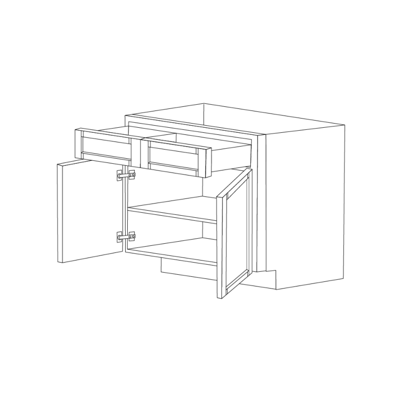 Lexington Grey Shaker 33x24 Base Cabinet - RTA