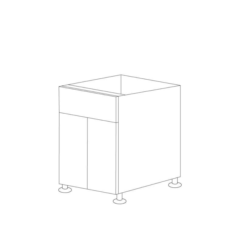 Glossy White 36" Base Cabinet 2 Doors & 1 Drawer - RTA Glossy White 36" Base Cabinet 2 Doors & 1 Drawer - RTA