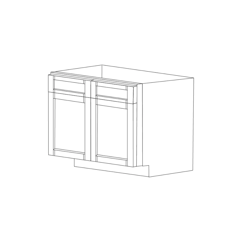 Aspen White Shaker 42" Base Cabinet RTA