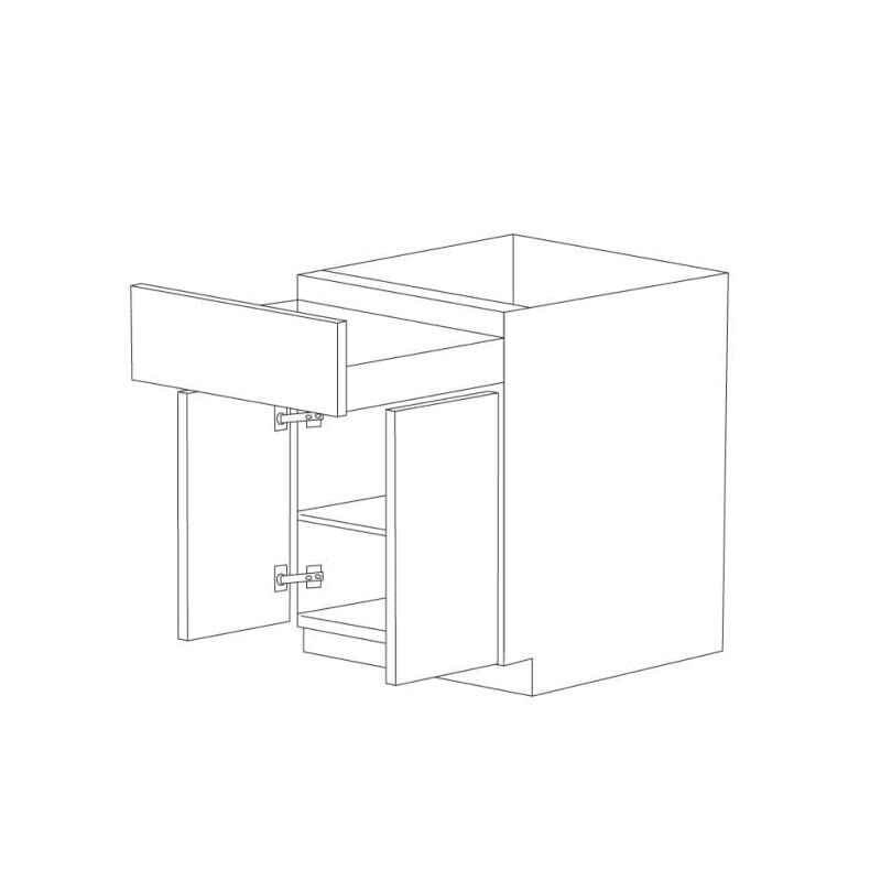 Huntington White Shaker 42" Base Cabinet RTA