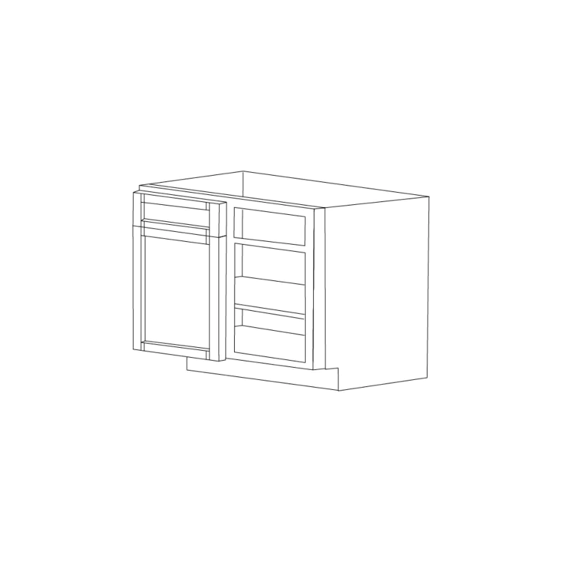 Aspen White Shaker 36" Blind Base Corner Cabinet - RTA Aspen White Shaker 36" Blind Base Corner Cabinet - RTA