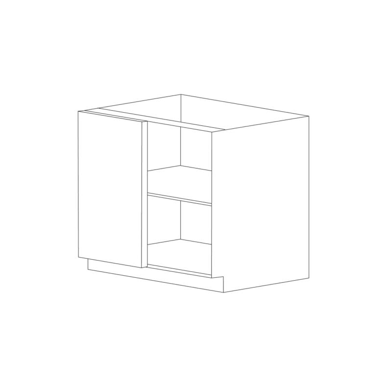 Charcoal Gray Flat Panel 36"-42" Base Blind Corner Cabinet - Assembled Charcoal Gray Flat Panel 36"-42" Base Blind Corner Cabinet - Assembled