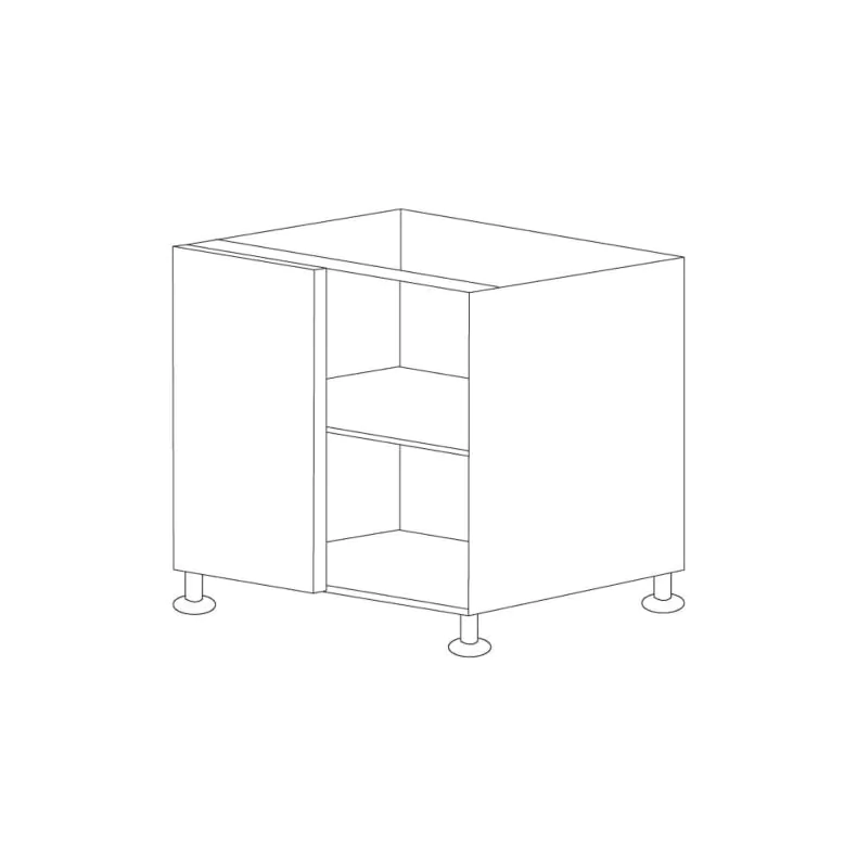 Lacquer White 42" Blind Base Corner Cabinet - RTA Lacquer White 42" Blind Base Corner Cabinet - RTA