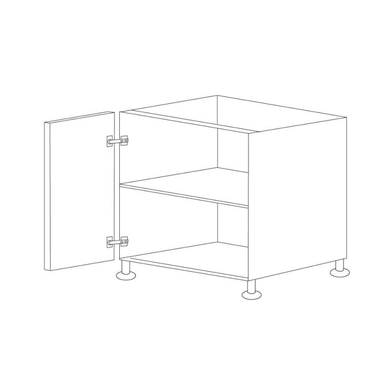 Lacquer White 42" Blind Base Corner Cabinet - RTA