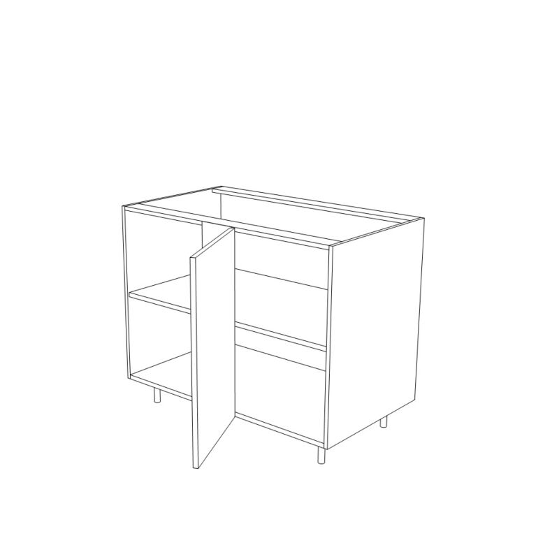 Grecian White 42" Blind Base Corner Cabinet - RTA