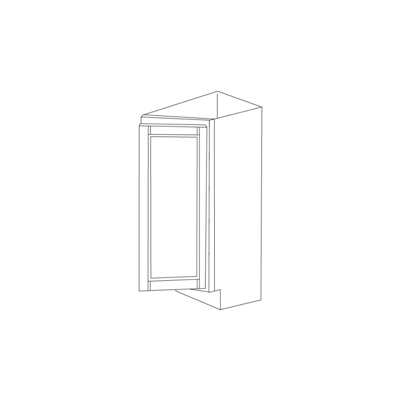 Aspen White Shaker 12" Base End Shelf Cabinet - Right - RTA