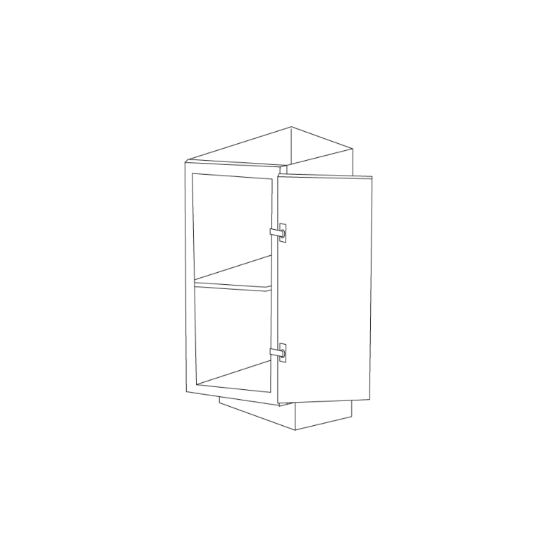 Aspen White Shaker 12" Base End Shelf Cabinet - Right - RTA
