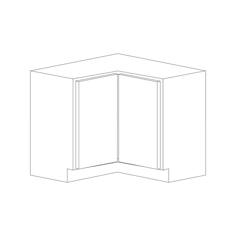 Charcoal Gray Flat Panel 36" Base Lazy Susan Cabinet - RTA