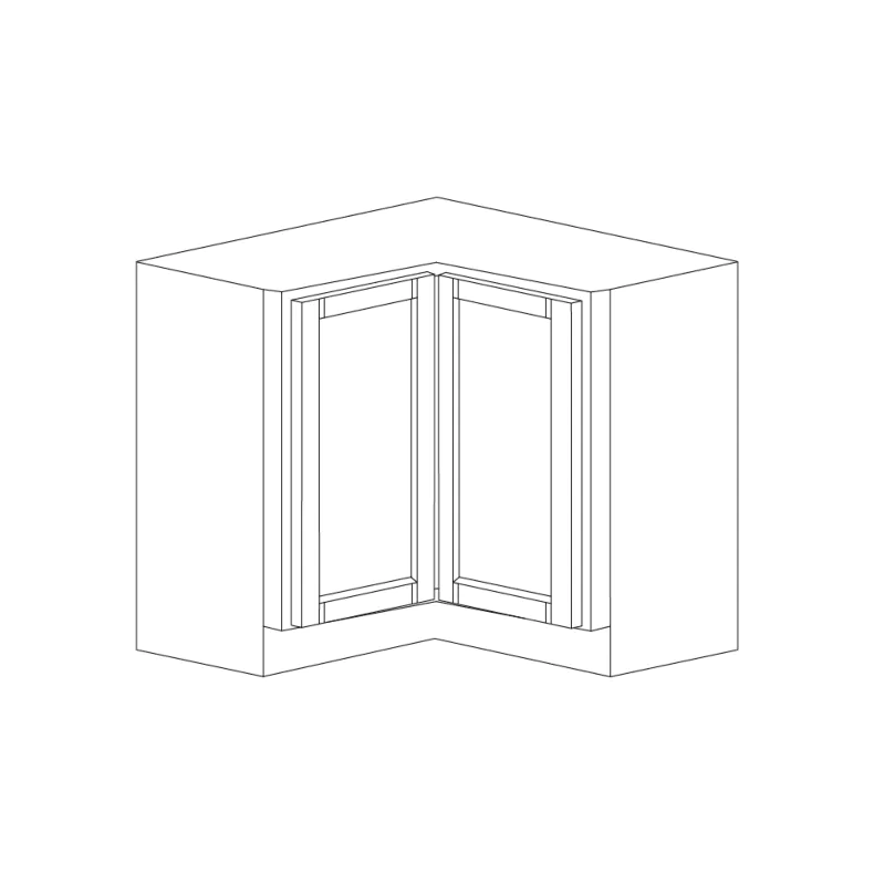 Ashton Grey Shaker 36" Lazy Susan Corner Base Cabinet  - RTA