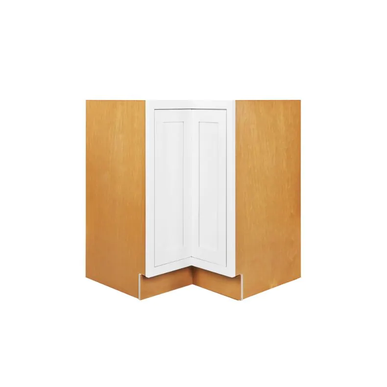 Snow White Inset Shaker 36" Lazy Susan Corner Base Cabinet - RTA Snow White Inset Shaker 36" Lazy Susan Corner Base Cabinet - RTA