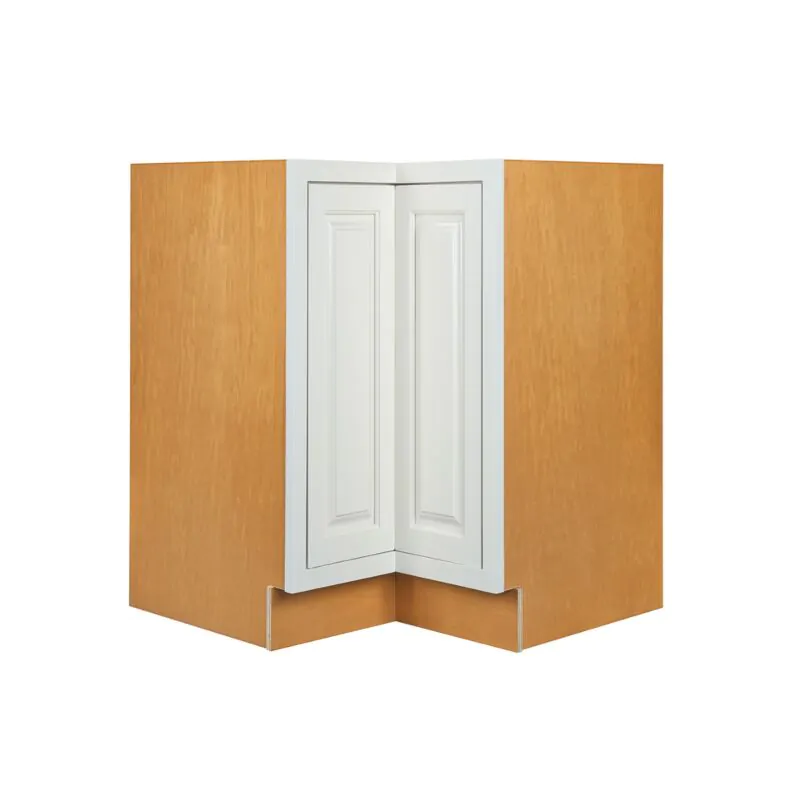 Vintage White Inset 36" Lazy Susan Corner Base Cabinet - RTA Vintage White Inset 36" Lazy Susan Corner Base Cabinet - RTA