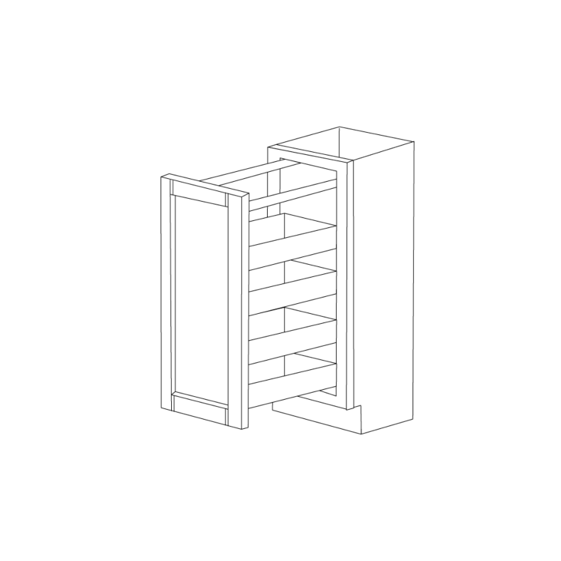 Midnight Java Shaker 6" Spice Rack Cabinet - RTA