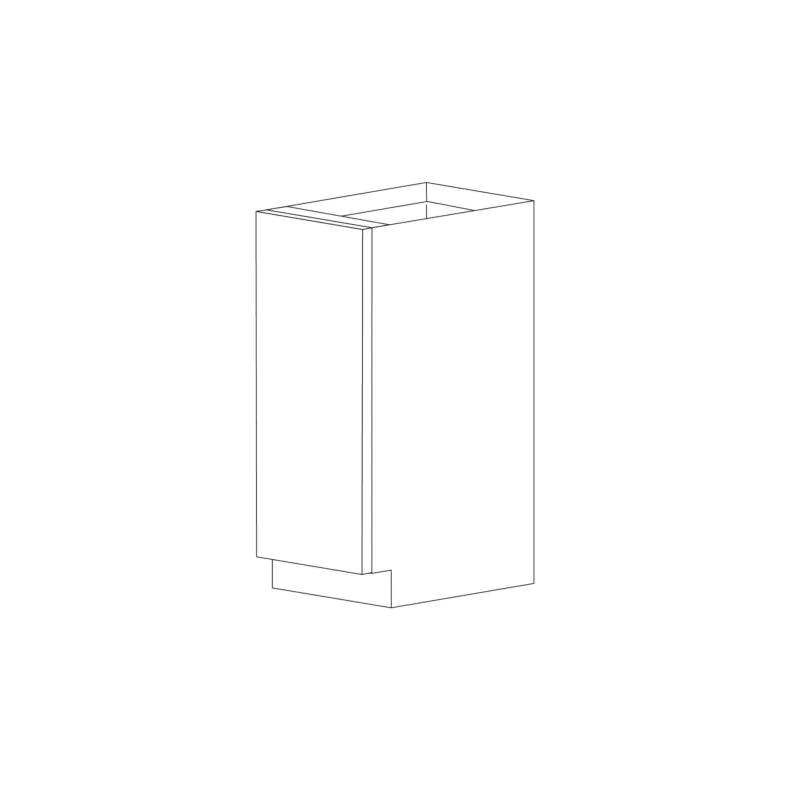 Piano Paint White Gloss 15" Base Trash Basket Cabinet - RTA Piano Paint White Gloss 15" Base Trash Basket Cabinet - RTA