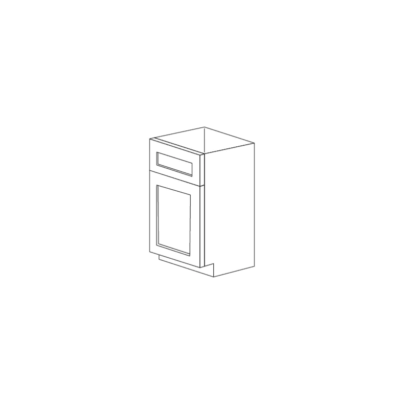 Jersey White Shaker 18" Base Trash Basket Cabinet - RTA Jersey White Shaker 18" Base Trash Basket Cabinet - RTA