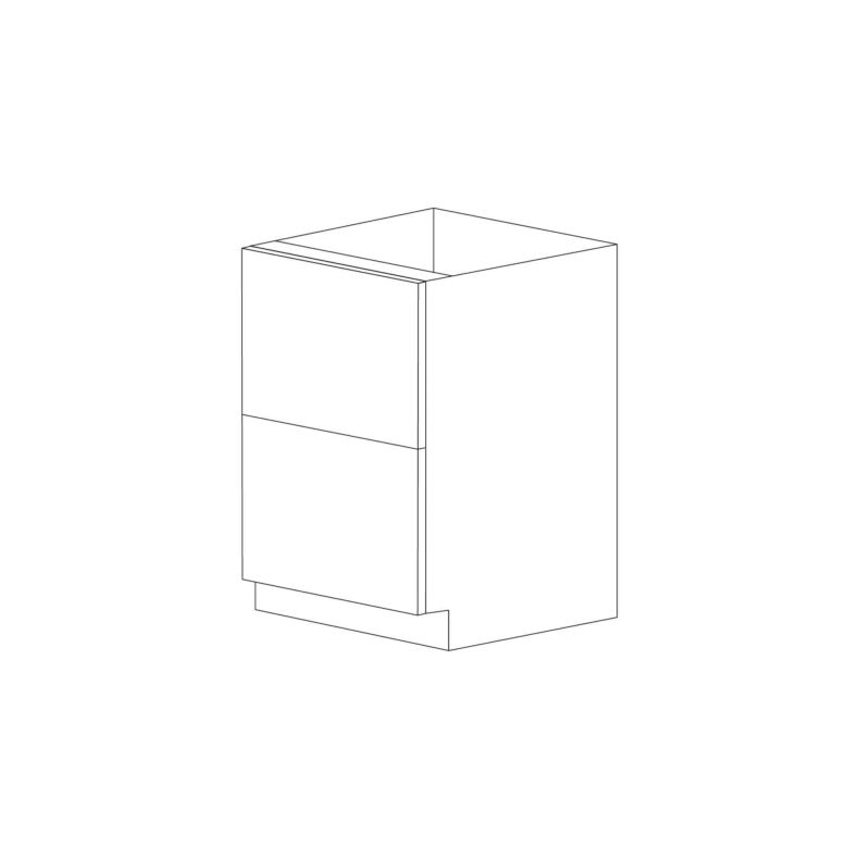 Off White Flat Panel 24" Two Drawer Base Cabinet - RTA Off White Flat Panel 24" Two Drawer Base Cabinet - RTA