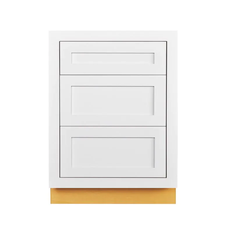 Orlando Ginger Square 27" Drawer Base Cabinet - 3 Drawers - RTA