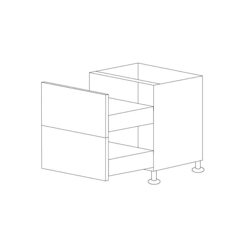 Glossy White 27" Drawer Base Cabinet 3 Drawers - RTA